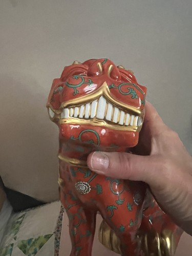 Herend Porcelain Foo Dog Figurine part of the Red Dynasty Collection - Picture 3 of 21