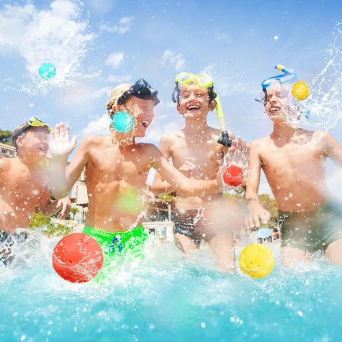 Wiederverwendbare Wasserballons, 12PCS Silikon Wasserballons Spielzeug, weich ab - Bild 7 von 8