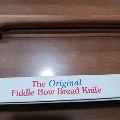Hand Fiddle Bow Bread Knife The Original Cherry MOUNTAIN WOODS Made In USA Box