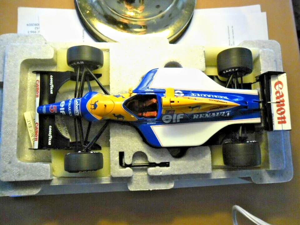 🚀EXOTO 1:18 1992 WILLIAMS RENAUALT FW14B NIGEL MANSELL WC🏆MIRROR MISSING N cmc - Image 2 of 4