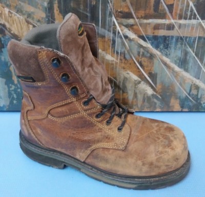 Hytest Safety Brown Leather Boots Size 9 NWT Male Hytest HYTEST 43011 Brown USA Made, Electrical Hazard  main image 4