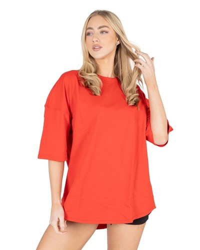 Damen-T-Shirt locker baggy Rundhalsausschnitt kurzärmelig Damenpullover schlichtes Oberteil - Bild 8 von 17