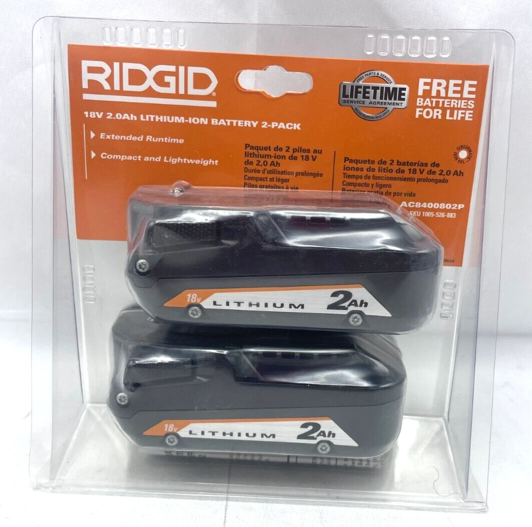 Ridgid 18v 2.0 ah battery hot sale