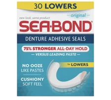 2 Pack Sea-Bond Lower Adhesive Denture Seals, Original, 30 Ct