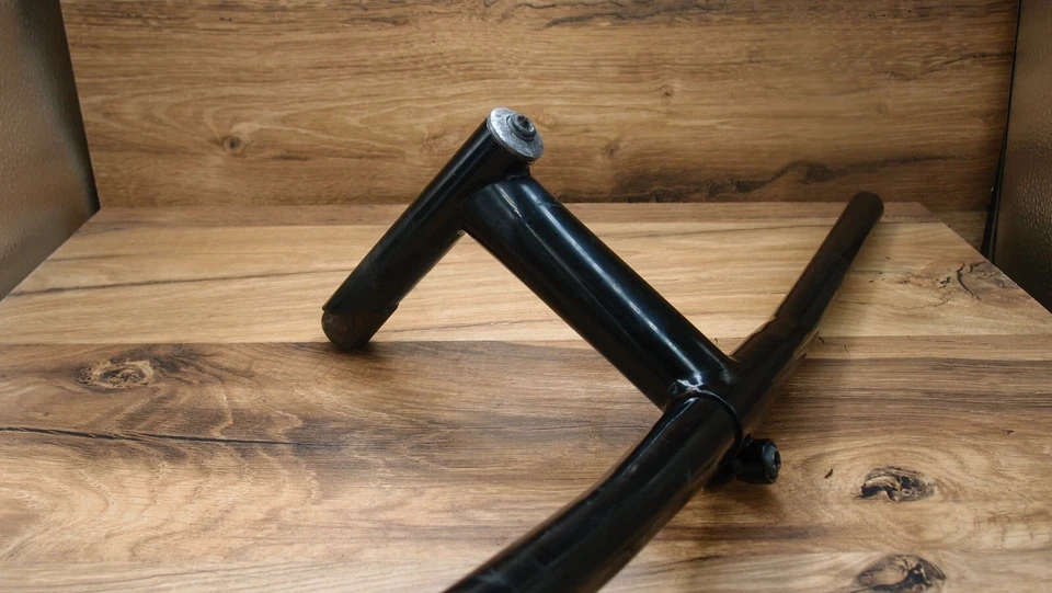 1990's steel flat handlebar + steel quill stem ITM made in Italy 25,4 mm quill - Image 3 of 4