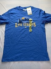 Levi's Levi Strauss  Co T Shirt Mountain Graphic Sapphire Blue NEW Size Medium