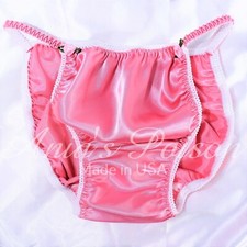Sissy Satin Panties for MEN - dusty Rose Pink string Bikini or bra or skirt