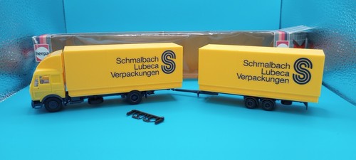 Camión Herpa 829292 escala H0 1:87 mb "Schmalbach Lubeca" tándem nuevo stock antiguo | Zustand: New