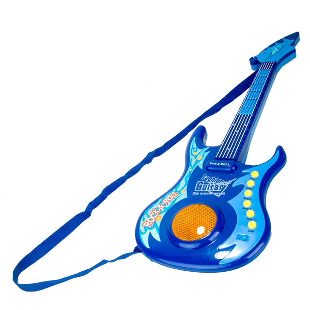 Blue Kids Electric Guitar Educational Musical Instrument Toy With