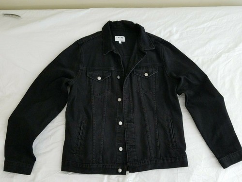 Frame Unisex Black Denim Jacket Size XL 
