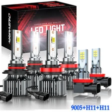 For Chrysler Pacifica 2017-2020 6x 6500K LED Front Headlights High Low Fog Light