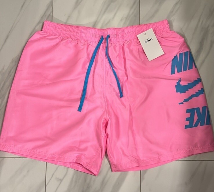 Nike Men's Swim Shorts Pink Blue $66 New | eBay