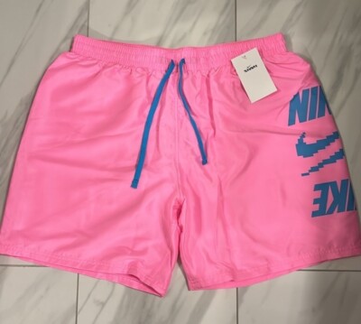 Nike Men's Swim Shorts Pink Blue $66 New | eBay