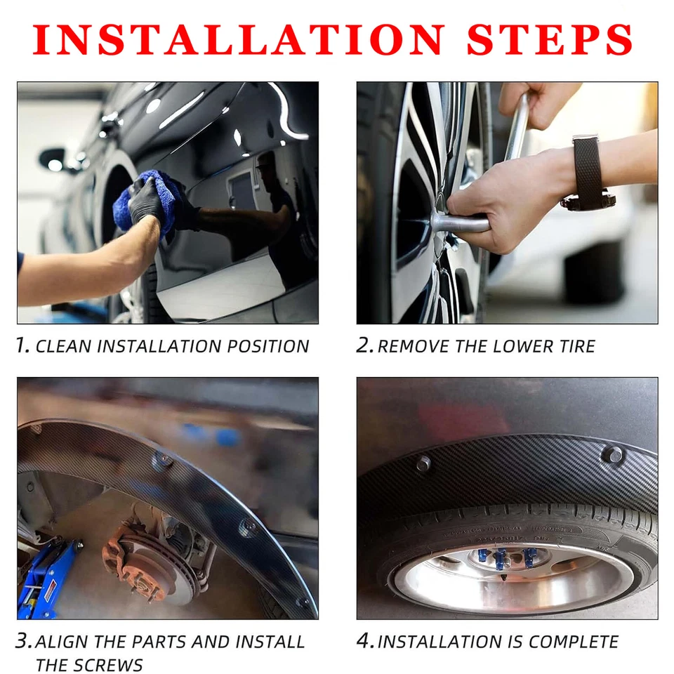 Kit JDM aspecto carbono para Audi TT RS A3 A4 35" guardabarros llamaradas arcos de rueda carrocería ancha Foto 4 de 4