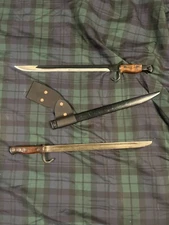 Arisaka bayonet Gaucho Facon set 1Sharp-1Dull with sheath and frog