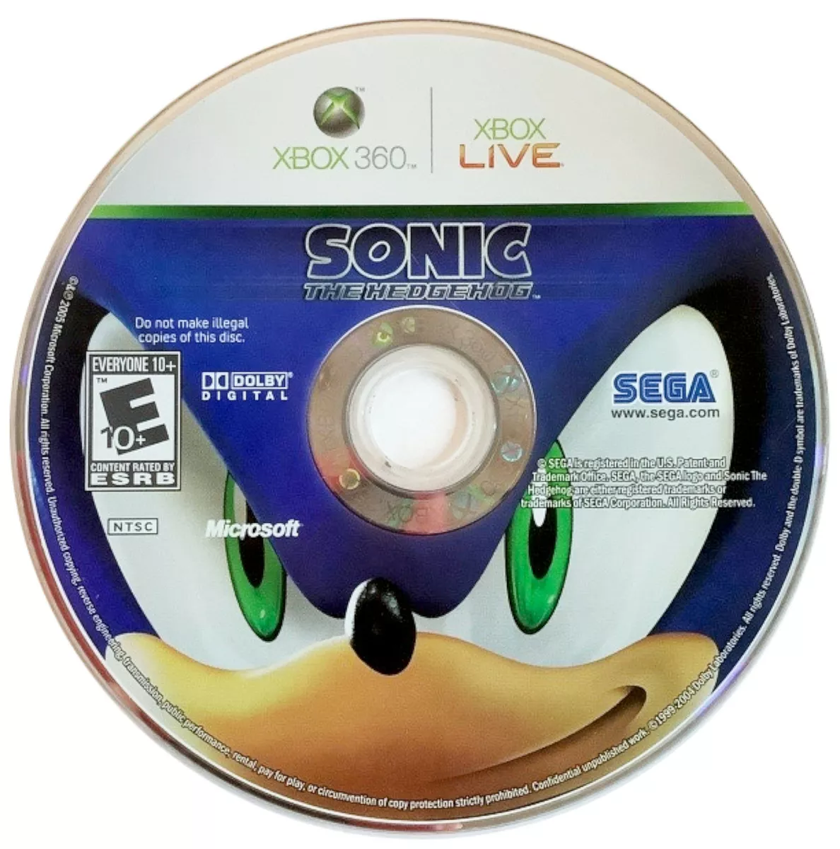 xbox 360 sonic the hedgehog sega