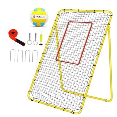 Volleyball Rebounder Net 4x7 ft with PU Vollyeball - Volleyball Bounce Back 