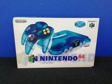 Nintendo64 Clear Blue Console Original box Tested N64 Japan Game Used