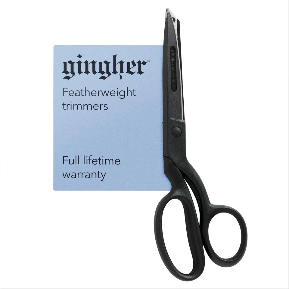 Gingher Featherweight Bent Handle Scissors - 8" Stainless Steel Shears - Sharp F - Image 2 of 4