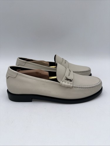 SAINT LAURENT WOMEN LE LOAFER MONOGRAM PENNY SLIPPERS Size 41 - Picture 3 of 8