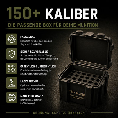 Filamelt Munitionsbox / 7.65x53 Mauser /  Klappdeckel  / Patronenbox, Ammo Box