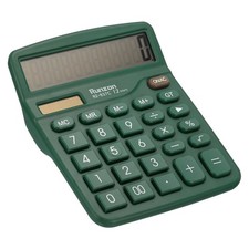 Image of Desk Calculator 12 Digits Electronic Calculator Solar Battery Green