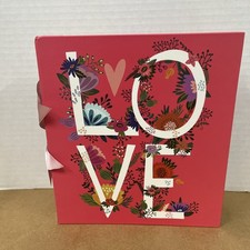 LOVE Floral Photo Album Holds 180 4  X 6  Photos