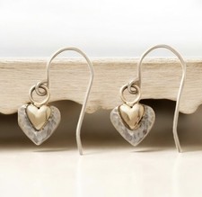 Little Heart Earrings 925 Sterling Silver Dangle Drop Earrings Gift