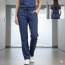 JAANUU Scrub Pants Women's Size S Navy Blue Cargo Style J95060