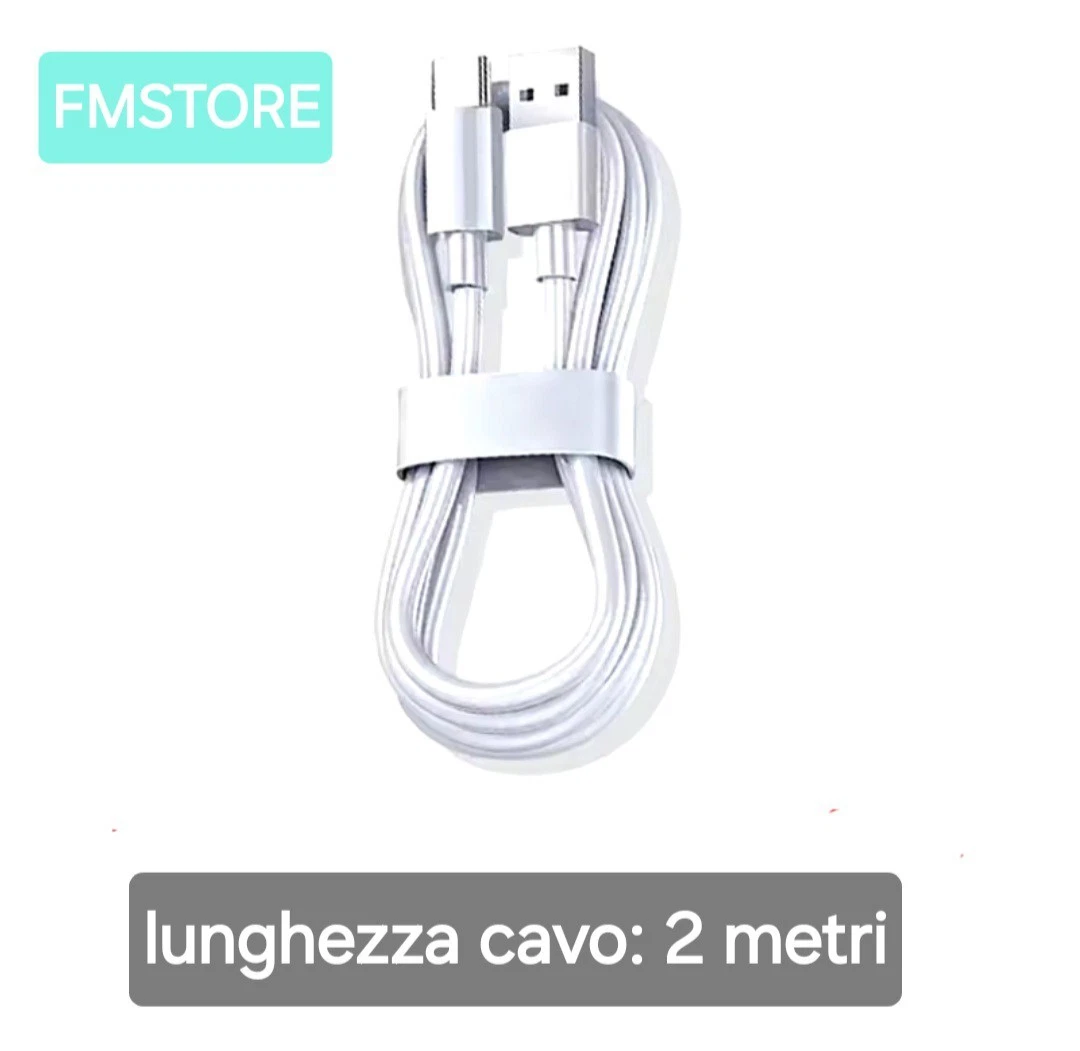 OcioDual Cavo USB Type-C Per Ricarica Rapida 2m, 6A, Cavo Dati E Ricarica Per Smartphone, Tablet, PC - 3