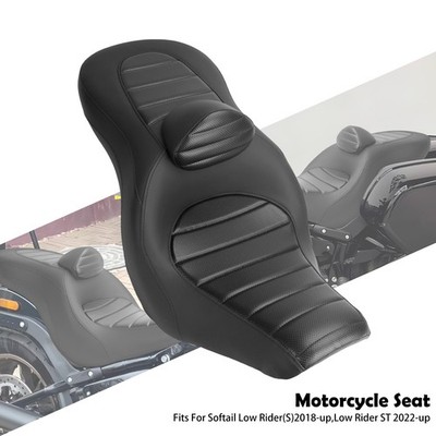 2-up Driver Passenger Seat w/ Backrest For Harley Softail Sport Glide FLFB 18-24