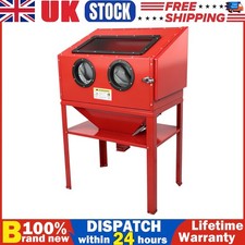 220L Heavy Duty Sand Blasting Cabinet Sand Blaster Abrasive Grit Shot Blast LED