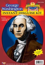 George Washington Wig Jabot Disguise Adult Costume Kit
