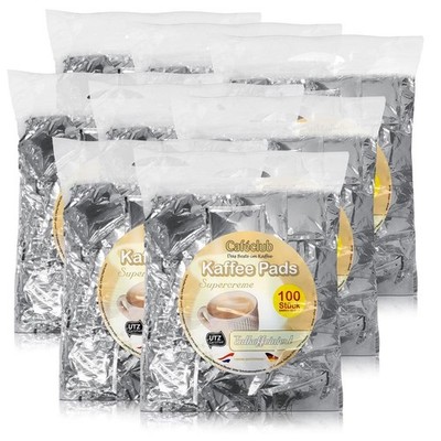 8x Cafeclub Supercreme Megabeutel Kaffeepads a 100Stück koffeinfreie Röstung