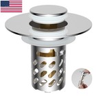 Universal Bathroom Sink Stopper Pop Up Drain Strainer Hair Catcher Filter Basket