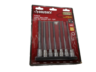 #ad 3 8 in. Drive SAE Long Ball Hex Bit Socket Set 7 Piece $19.94