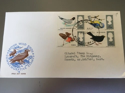 GB STAMPS RARE FIRST DAY COVER 1966 BIRDS PHOSPHOR