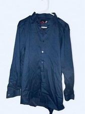 JF J. Ferrar Slim Fit Dress Shirt Men s Large 16 16.5 / 32 33 Blue