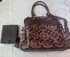 Petunia Pickle Bottom Backpack Diaper Bag, Bavarian Bliss Purple Floral W/ Pad