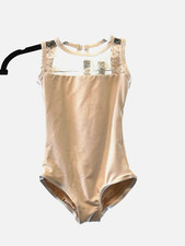 Theatricals White Lace Insert/Key Hole Leotard, Girls Medium