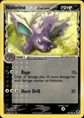 Nidorino (Delta Species) Uncommon DF Dragon Frontiers 35/101