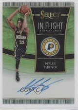 2018-19 Select In Flight Signatures Neon Green Prizm 5/99 Myles Turner Auto 1oq2