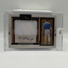 Panini 2024 Three and Two Prospect Jersey Autograph Brayden Taylor PJA-BT Rays