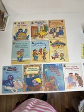 The Sesame Street Book Club Lot of 10 Childrens Books Vintage 1980-81 Hardcover