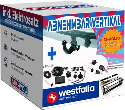 WESTFALIA AHK für Ford B-Max 12-17 vert. + 13-pol BRINK ES SPEZ