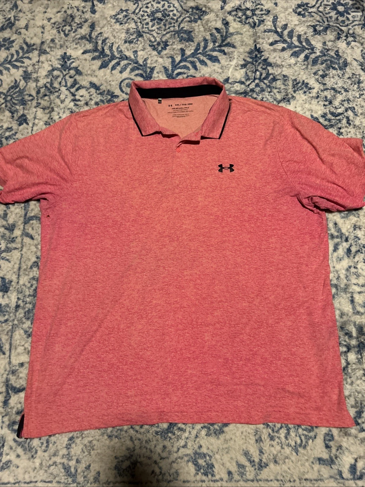Under Armour Iso-Chill Polo Mens 2XL Pink Heathered Golf Stretch
Opens in a new window or tab