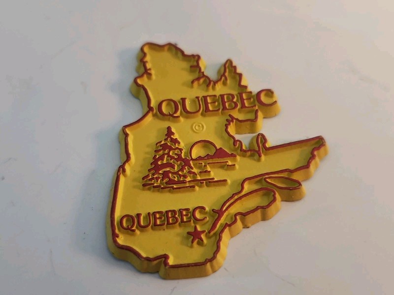 Vintage Quebec Canada Rubber Souvenir Refrigerator Magnet