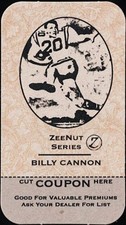 BILLY CANNON - 2011 Zeenut 'Z' Series Uncut COUPON Card - HOUSTON OILERS