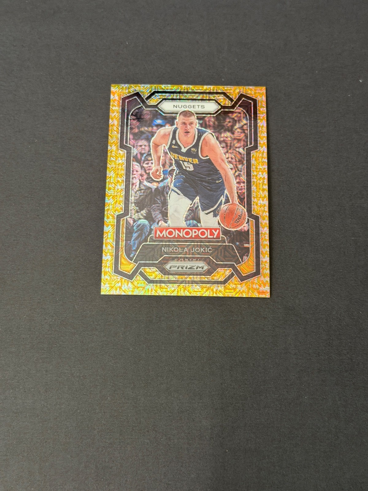 2023-24 PANINI PRIZM MONOPOLY GOLD PRIZM #1 NIKOLA JOKIC /500