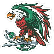 Mexican Eagle Vinyl Decal Sticker  Mexico Flag Eagle Emblem  Patriotic Mexico